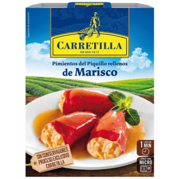 Carretilla Tenger gyümölcseivel töltött piquillo paprika
